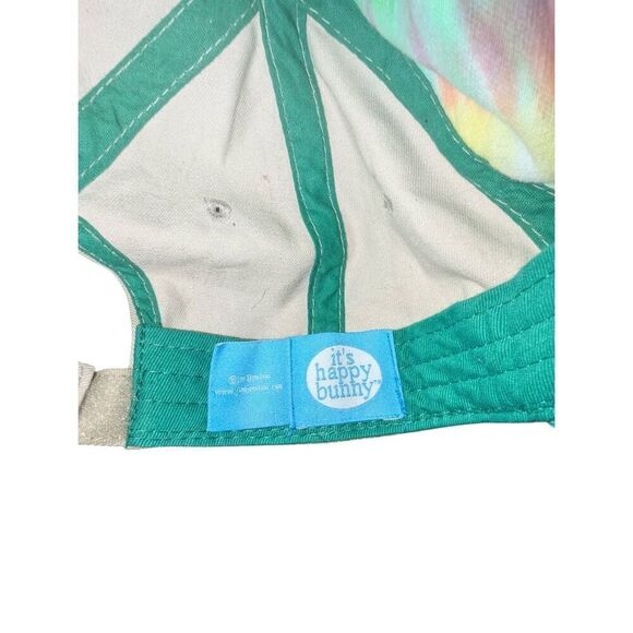 Vtg Y2K Jim Benton “It's Happy Bunny” Baseball Cap Hat Green Tie-Dye - Picture 4 of 5